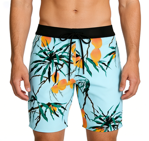 Shorts de bain pour hommes à imprimé personnalisé, séchage rapide, taille élastique avec cordon de serrage, résistants à l'eau, légers, respirants, décontractés, shorts de sport - Product Image 3