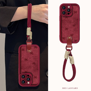 Vendita a caldo con fiocco rosso o motivo a cuore di protezione per lenti con cordino TPU custodia per telefono per <span class=keywords><strong>iPhone</strong></span> 16 15 14 13 12 <span class=keywords><strong>11</strong></span> <span class=keywords><strong>Pro</strong></span> <span class=keywords><strong>Max</strong></span> - Product Image 4