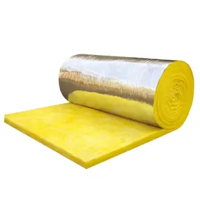 Wall and roof thermal Insulation with aluminum foil fiberglass wool coil felt cold and heat insulation material