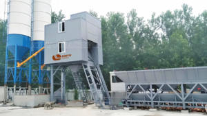 Planta Mezcladora de Concreto Móvil Portátil, Transportador de Tornillo Eléctrico, Sistema de Mezcla de Cemento y Agregados de Fácil Instalación - Product Image 4