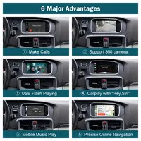 Nouvel écran LCD OLIVER IPS sans fil CarPlay Android Auto pour V40/XC60/S60L 2014-2017 avec prise en charge AirPlay, caméra de recul, Bluetooth