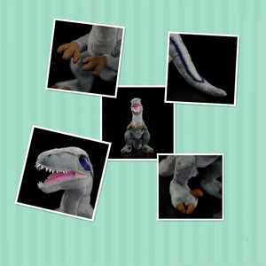 K7352 <span class=keywords><strong>Peluche</strong></span> <span class=keywords><strong>de</strong></span> <span class=keywords><strong>Velociraptor</strong></span> <span class=keywords><strong>de</strong></span> Algodón Suave, Realista, con Forma <span class=keywords><strong>de</strong></span> Dragón Antiguo, Color Gris, Regalo Encantador para Niños y Adultos - Product Image 4