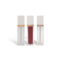 Nouveauté 2023 – Boîtes carrées en plastique sérigraphiées écologiques de 7 ml pour gloss à lèvres, tubes vides noirs et blancs pour rouge à lèvres