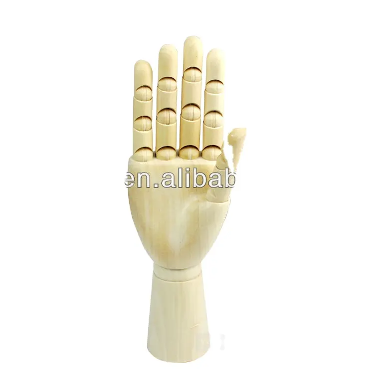 10" rotatable wooden hand manikin and still life sketch model for sketch painting