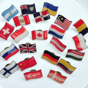 Quốc Kỳ Quốc Gia Offest In Ve Áo Pin Với Epoxy Dome Nhựa, Đôi Cờ Huy Hiệu Tùy Chỉnh Mà Không Có MOQ - Product Image 3