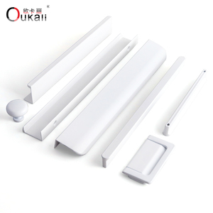 Phong Cách Châu Âu Chất Lượng Cao 1000Mm 128Mm Nhôm Loạt Cạnh Dài Màu Trắng Sáng Tủ Bếp Xử Lý Và Knobs - Product Image 3