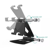 Support de téléphone pliable pour bureau, maison, bureau, en alliage d'aluminium, personnalisable