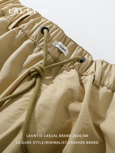 Short de travail décontracté ample pour hommes 2024 été respirant multi-poches couleur unie vêtements d'extérieur - Product Image 3