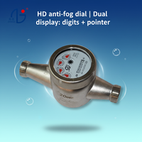 Meter Air Dingin DN20 Stainless Steel Mekanik Multi-Jet IP68 OEM Kelas B untuk Penggunaan Hunian