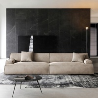Ensemble de canapé modulable moderne et minimaliste, blanc, design européen simple avec mousse rafraîchissante, meubles de salon pour hôtel et villa
