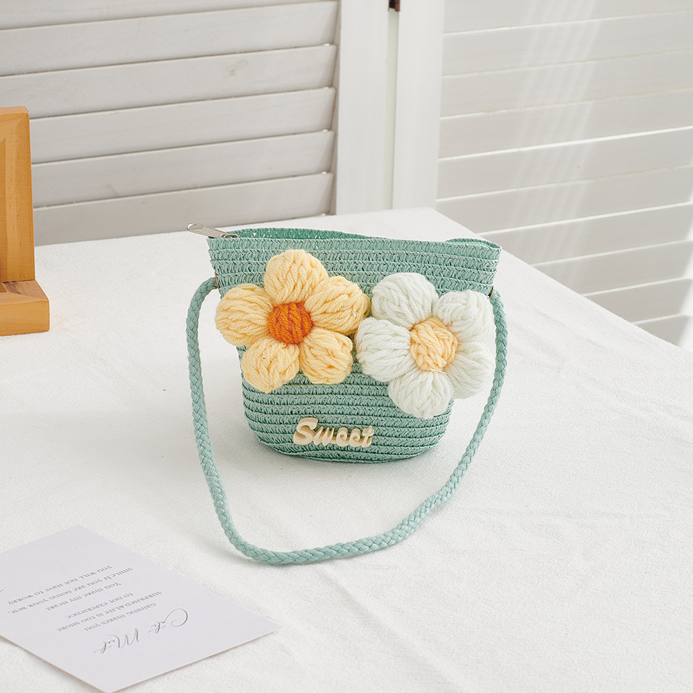 Sweet yellow white flowers-green