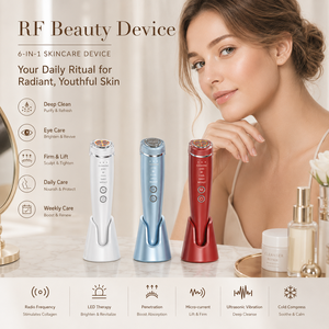 6-in-1 Professionelles Gesichtsreinigungsgerät mit Warm- und Kaltfunktion für Zuhause, Gesichtspflege-Schönheitsmaschine für Kieferkonturierung und Augenpartie-Pflege - Product Image 2