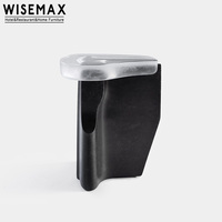WISEMAX FURNITURE Table basse d'angle irrégulière de style italien, table d'appoint créative en marbre pour salon