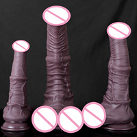 Dildo réaliste en silicone liquide en forme d'animal, grand pénis de cheval, jouet anal pour hommes gays, masturbateur pour adultes, jouet sexuel pour adultes, plug anal