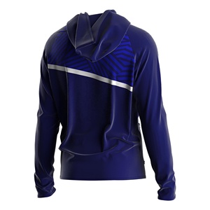 Chaqueta cortavientos con capucha para hombre resistente al viento con cremallera completa y dobladillo plano moderno para uso al aire libre e informal - Product Image 2