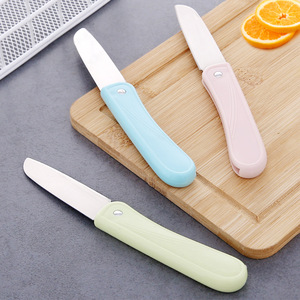 Cuchillo plegable de acero inoxidable para frutas, pelador de frutas doméstico, pelador portátil, cuchillo para cortar frutas, venta al por mayor a 1 yuan. - Product Image 3