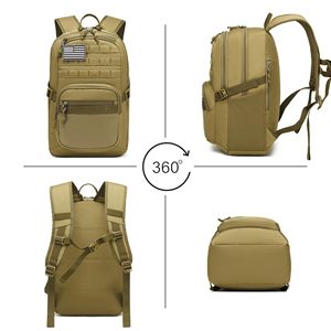 <span class=keywords><strong>Mochila</strong></span> Táctica Vintage para Hombre, Impermeable, para Uso Diario, con Capacidad para 3 Días, Porta Botella de Agua, Cierre de Cremallera, Poliéster - Product Image 3