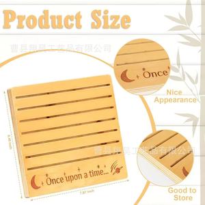 Soporte de madera para tarjetas educativas para niños, bandeja de exhibición de escritorio de madera maciza de 20 cm x 20 cm para tarjetas de aprendizaje - Product Image 4