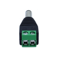 Connecteur d'alimentation CC mâle, prix usine, prise jack mâle CC 5,5*2,1 mm vers vis sans soudure à 2 broches pour caméra CCTV