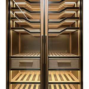 Enfriador de Vino Eléctrico de Lujo Personalizado OEM, <span class=keywords><strong>Bodega</strong></span> Climatizada de Acero Inoxidable con Control de Temperatura y Humedad para el Hogar, Hotel o Bar de Vinos - Product Image 2