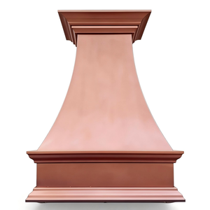 <span class=keywords><strong>Hotte</strong></span> de cuisine en cuivre 16 gauge, faite main sur mesure, finition cuivre naturel brossé, design couronne classique, prête à l'insertion, luxe - Product Image 3