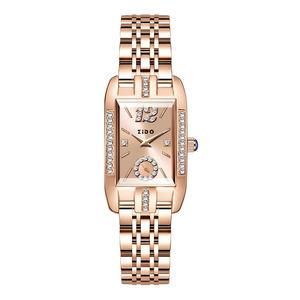 <span class=keywords><strong>Montre</strong></span>-Bracelet de Luxe ZIDO pour <span class=keywords><strong>Femme</strong></span>, Boîtier <span class=keywords><strong>Rectangulaire</strong></span> Argenté, Bracelet en Acier, Mouvement Quartz, <span class=keywords><strong>Montre</strong></span> pour Dames - Product Image 5