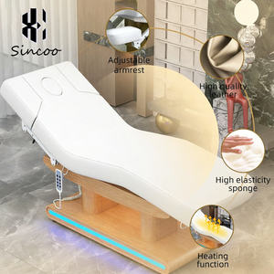 High Quality Double Column Electric Beauty Massage <b>Bed</b> Wood with <b>LED</b> 4 Motor Electric Spa Facial <b>Bed</b> <b>Bed</b> for Beauty Salon - Product Image 2