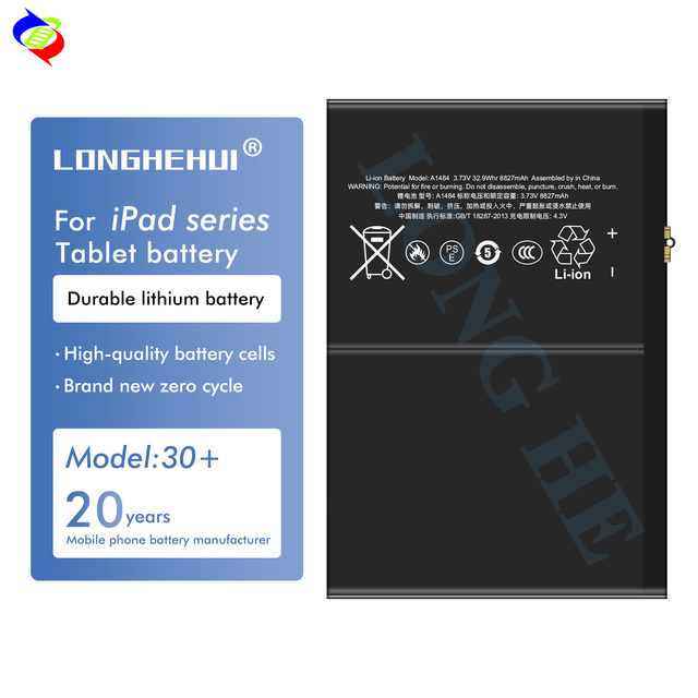 Longhe Hot Sale 0 Cycle Replacement Battery for ipad 1 2 3 4 5 6  7 8 9 10 air 2 3 4 5 Mini A17pro 2 3 4 5 6 Pro 9.7 10.5 2nd