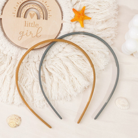 Headband Wanita Shgiloo Warna Solid Terlaris, Elastis Tinggi, Tahan Lama, Anti-Selip, Nyaman, Ringan, Plastik, Manis