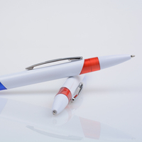 Stylo à bille Double face rouge et bleu, rechargeables, en plastique, bon marché