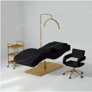 D Hot Sale Luxury Eyelash <b>Bed</b> Black Leather Metal Frame Beauty Salon Facial Massage <b>Bed</b> Beauty Salon Massage <b>Bed</b> - Product Image 6