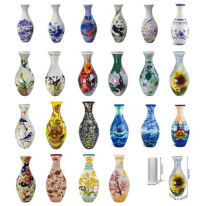 Vase <span class=keywords><strong>puzzle</strong></span> 3D, jouet décoratif pour arrangement floral dans le salon, design haut de gamme, décoration créative pour la maison, cadeau - Product Image 2