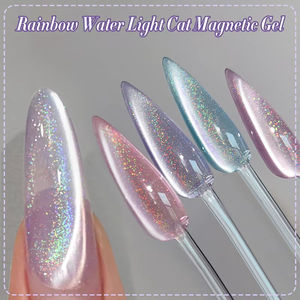 <span class=keywords><strong>Vernis</strong></span> à ongles semi-<span class=keywords><strong>permanent</strong></span> en vente, 10 ml, holographique, arc-en-ciel, aurores, gel magnétique pour la conception de manucure - Product Image 3