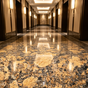 Premium Modern Polished Natural Stone Giallo Fiorito <b>Granite</b> Slab Cut-To-Size Durable for Kitchen Bathroom Outdoor - Product Image 4