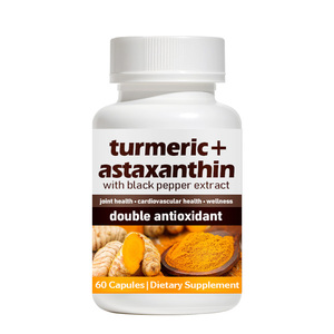 Cápsulas de Extracto de Cúrcuma y Astaxantina de Marca Privada OEM, Extracto de Pimienta Negra, Doble Antioxidante para Adultos - Product Image 1