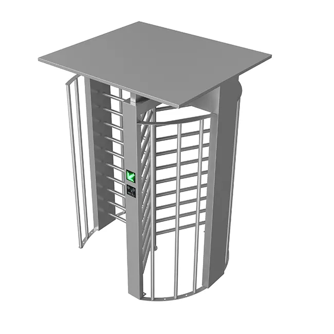 بوابة بوابة بحاجز بصمة إلكترونية, بوابة بحاجز بصمة إلكترونية بمدخل كامل الارتفاع ، بوابة دوّارة شبه تلقائي من الفولاذ المقاوم للصدأ RFID
