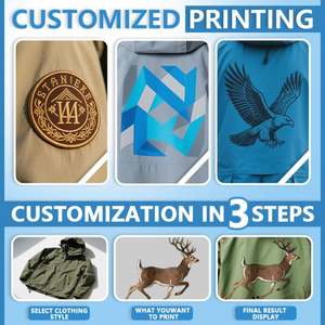 Blousons d'hiver pour hommes, style bomber, courts, épais, matelassés, brillants, tendance, effet éclatant - Product Image 3