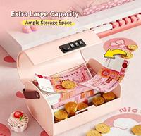 Boîte de rangement portable pour mots de passe, design mignon de dessin animé, boîte au trésor pour enfants, pour jouets, collations, petits objets, organisateur de chambre à coucher