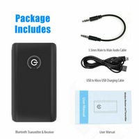 Bluetooth-Adapter V5.0 Kabelloser Audio-Sender und -Empfänger für PC, TV, Auto, 3,5mm AUX Musik-Empfänger und Sender Adapter B10S
