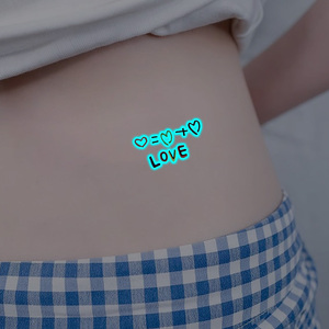 YL nuovo disegno del fumetto bagliore del fiore nel corpo scuro <span class=keywords><strong>tatuaggi</strong></span> temporanei per i bambini <span class=keywords><strong>tatuaggi</strong></span> luminosi per Halloween per la festa - Product Image 1
