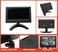 Monitor de Escritorio LED LCD TFT Portátil de 7 Pulgadas para Uso Industrial, con Altavoz Integrado, 1024x600 HD, Venta al Por Mayor de Fábrica