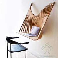 Bureau pliable mural, table flottante pour ordinateur portable peu encombrante, support de décoration mural compact pour petits espaces, chambre à coucher