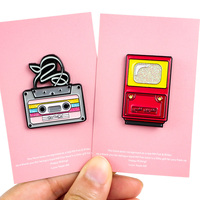 Rouleau de caméra cachée de couleur de dessin animé personnalisé épingles en émail souple dur caméra enregistrement insigne de broche en alliage extérieur