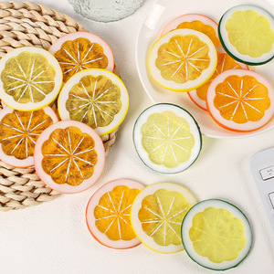 Cute lemon slice keychain pendant, realistic fruit model, suitable for girls' bags, students' <b>backpacks</b>, and other decorative - Product Image 2