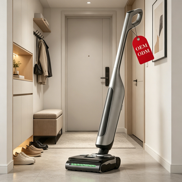 Electric Floor Washer Wet Dry Vacuum Cleaner 21.9V Battery 17kPa Strong Suction Home Cleaning Machine