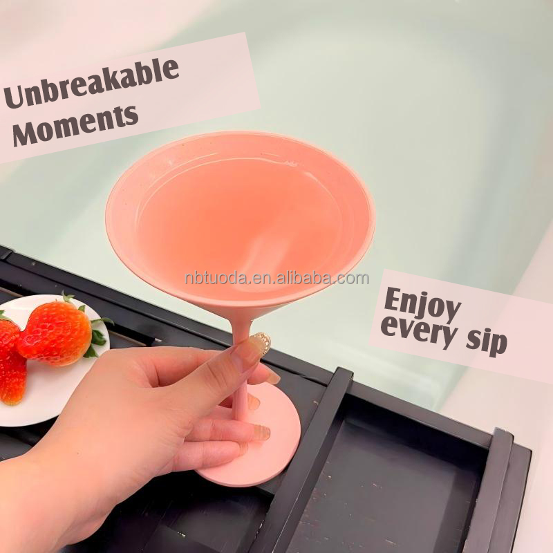 Heavy-Duty Shatterproof Reusable Plastic Martini Glasses 9 OZ | Ningbo Tuoda Plastic | OEM Custom Ma