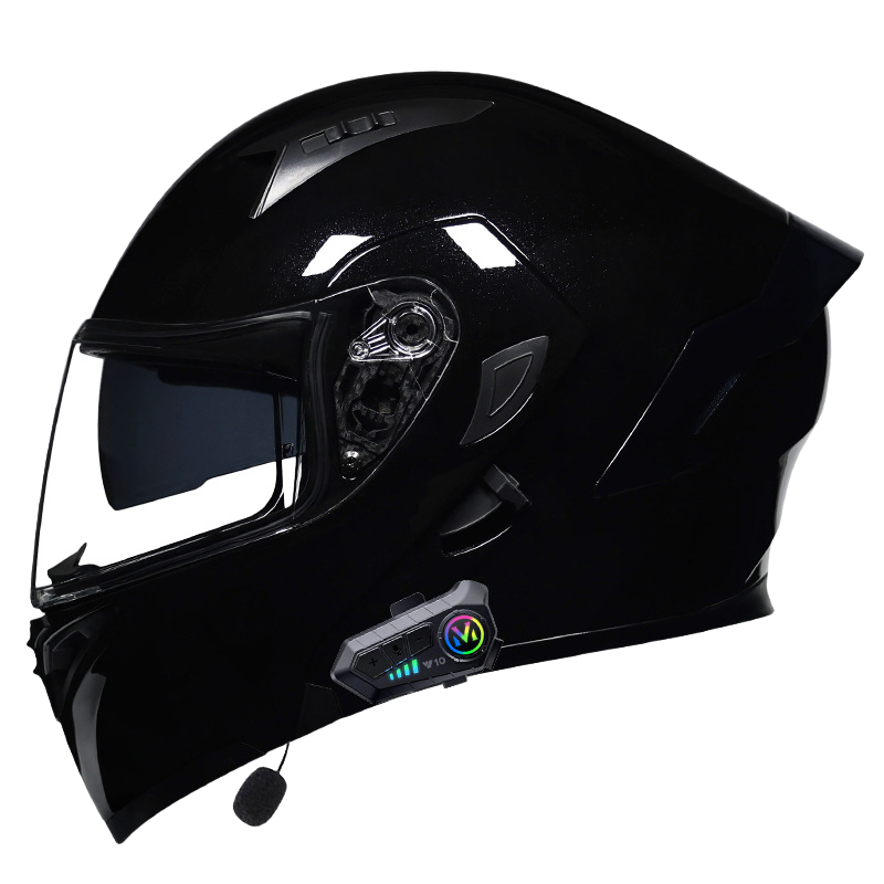 Noir brillant avec transparent + Bluetooth Y10