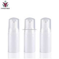 Flacon pompe en plastique transparent blanc de 30 ml pour savon liquide moussant, nettoyant visage et mains