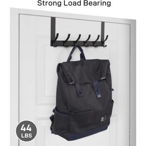Door <b>hooks</b>, bathroom door towel rack with 12 coat <b>hooks</b>, wall-mounted coat <b>hooks</b> and hangers. - Product Image 4