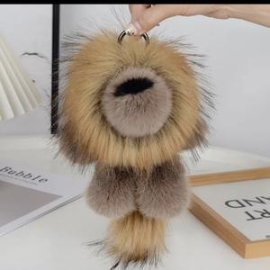 Tren 2025 baru kedatangan kustom boneka singa mewah liontin gantungan kunci Unisex ukuran dapat disesuaikan 11-30cm untuk tas boneka mobil menggunakan PP kapas - Product Image 1